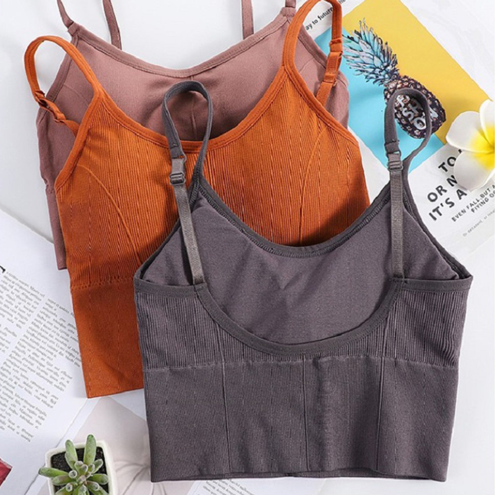 Sports Bra Racerback - 1Pcs Wireless No Wire Seamless Yoga