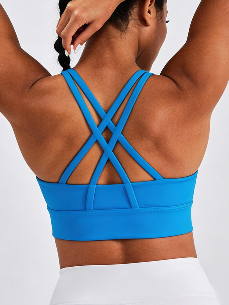 New Women's Solid Color High I - Sports Bra Racerback ulasan dan harga
