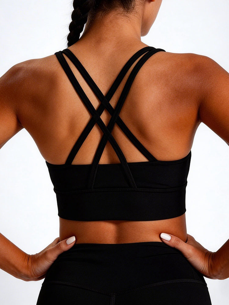 New Women's Solid Color High I - Sports Bra Racerback ulasan dan harga