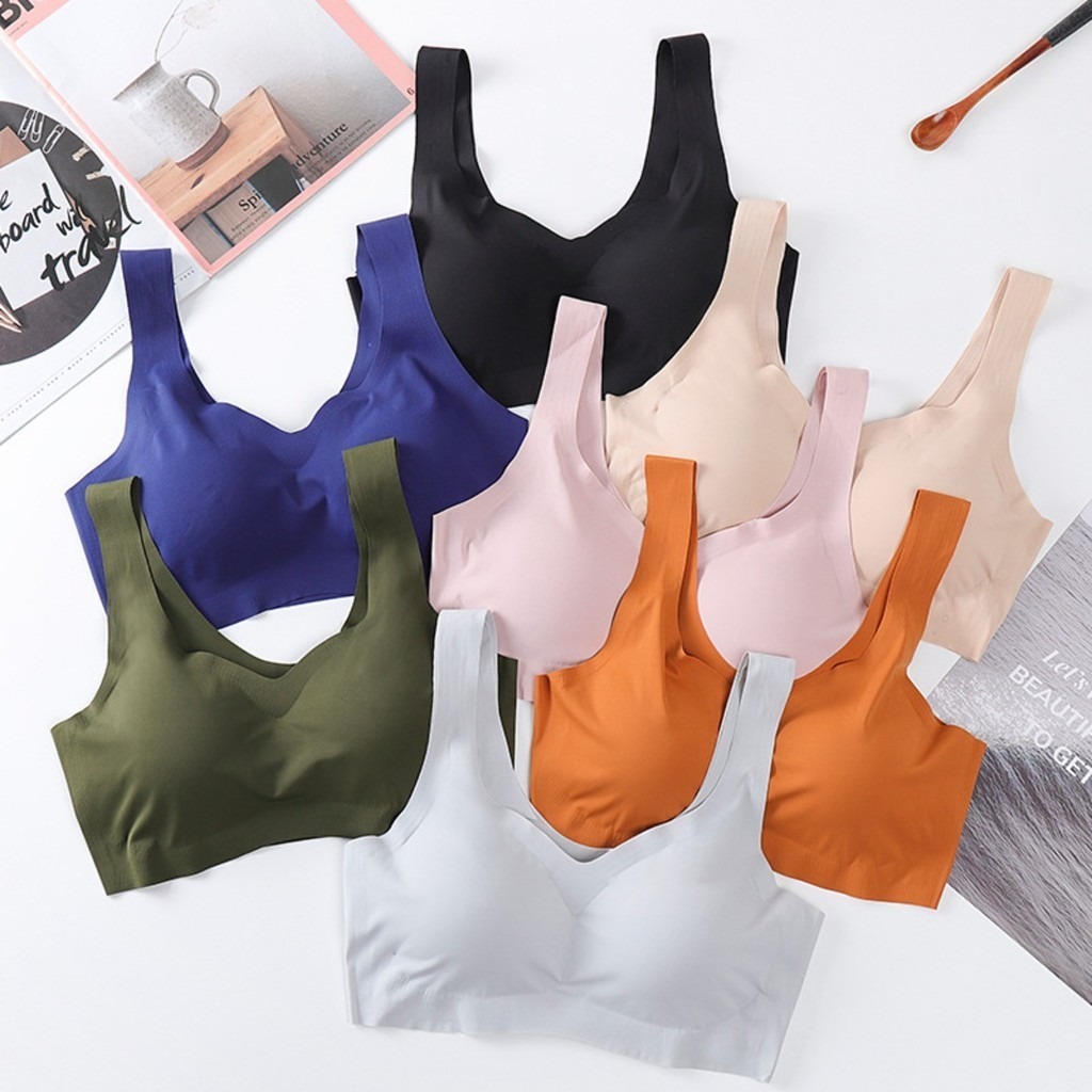 3PCS Sexy Sports Bra Seamless  - Underwire Bra Padded ulasan dan harga