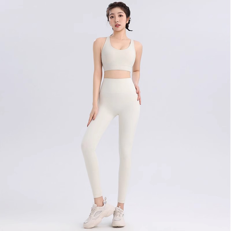 2pcs Women Seamless Yoga Set S - Sports Bra Racerback ulasan dan harga