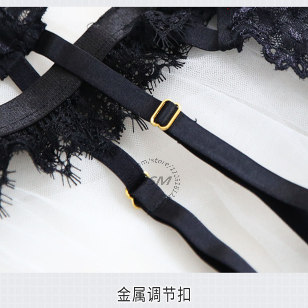 LISM Black Eyelash Lace Linger - Lace Bralette Set ulasan dan harga