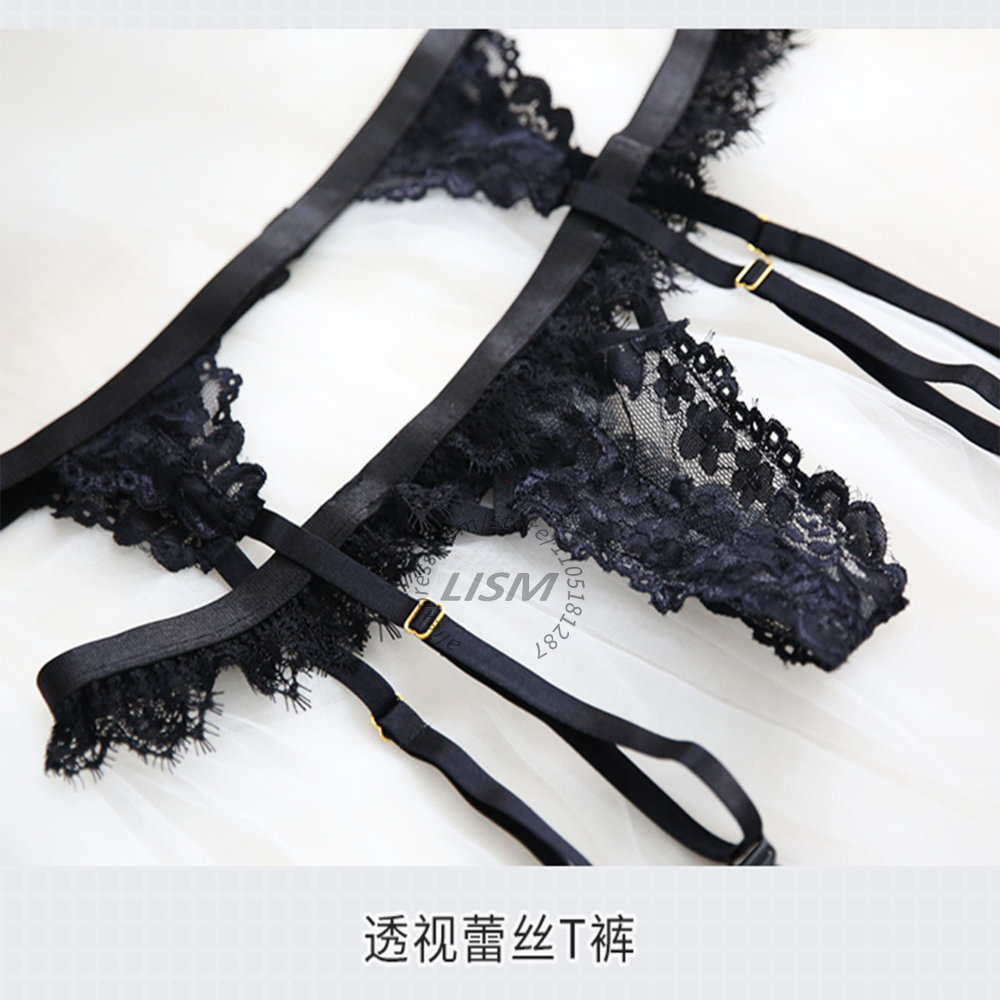 LISM Black Eyelash Lace Linger - Lace Bralette Set ulasan dan harga