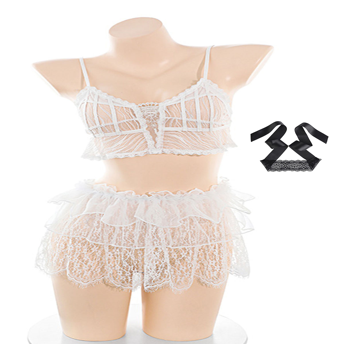 LISM Sweet Sheer Lace Lingerie - Lace Bralette Set ulasan dan harga