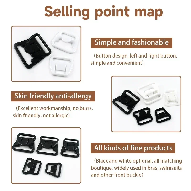 100Sets 12-20mm Sewing Plastic - Nursing Bra Clip ulasan dan harga