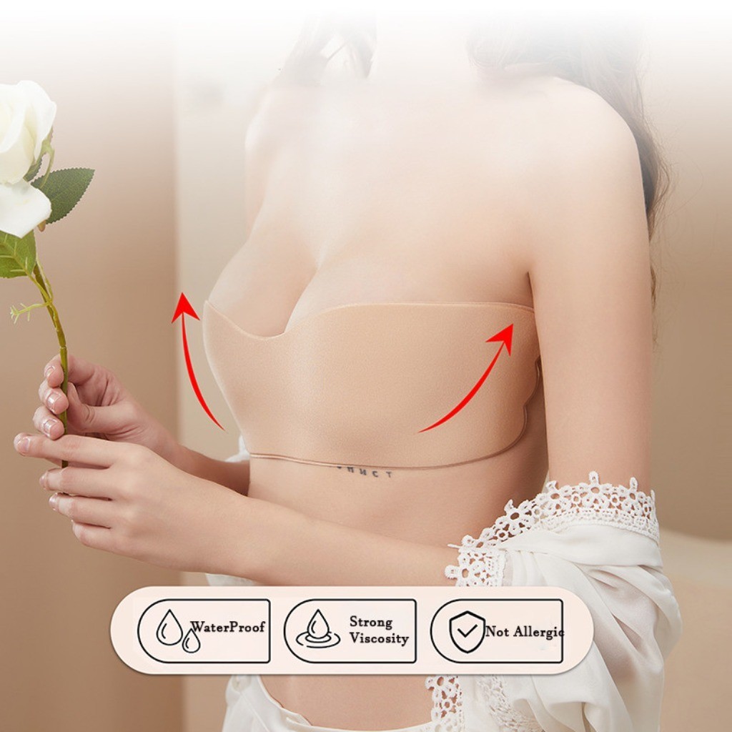 Reusable Nipple Tape One Piece - Push Up Bra Silicone ulasan dan harga