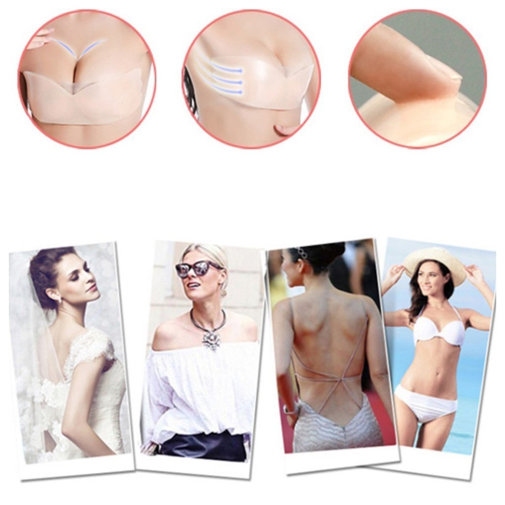 Reusable Nipple Tape One Piece - Push Up Bra Silicone ulasan dan harga